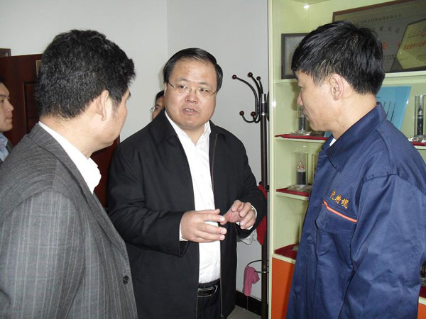 市长尹卫江、副市长薛德培来公司指导工作